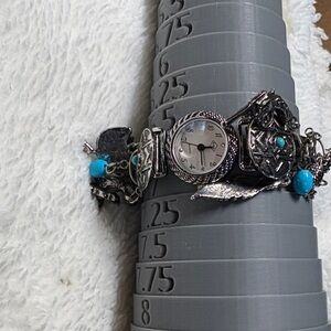 Courtney G Western Watch Women 21mm Southwes Charm Bracelet New Battery 6.75